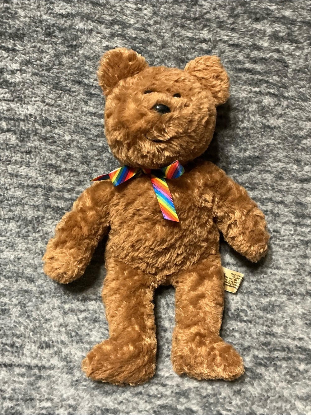 Plush Teddy Bear with Rainbow Bow : Charity bear company